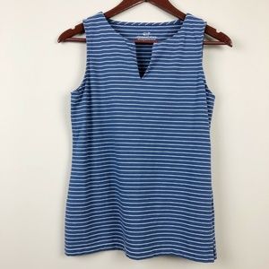 Vineyard Vines Striped V Neck Sleeveless Tank Top